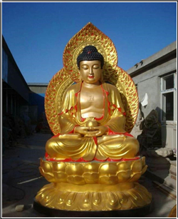 彩繪如來佛祖銅像 彩繪如來佛祖銅像