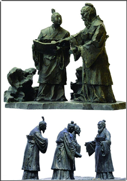 孔子講學鑄銅像 孔子講學鑄銅像