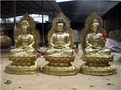 西方三圣銅像 西方三圣銅像