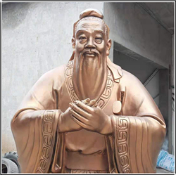 純銅孔子半身像 純銅孔子半身像