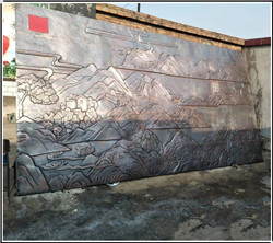 山水銅浮雕 山水銅浮雕