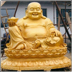 貼金彌勒佛銅像 貼金彌勒佛銅像