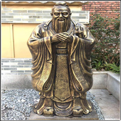 孔子抱手銅雕塑 孔子抱手銅雕塑