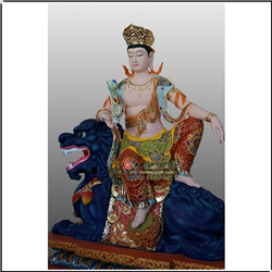 文殊菩薩彩繪銅佛像 文殊菩薩彩繪銅佛像