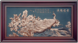 前程景秀紫銅浮雕 前程景秀紫銅浮雕