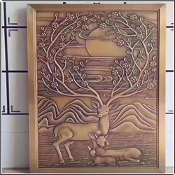 小鹿銅浮雕壁畫 小鹿銅浮雕壁畫