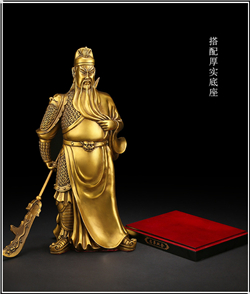 搭配厚實底座銅關公擺件 搭配厚實底座銅關公擺件