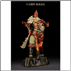 彩繪銅關公中式小擺件 彩繪銅關公中式小擺件