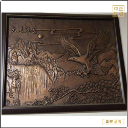 鑄銅關公 室外大型鍛銅浮雕畫