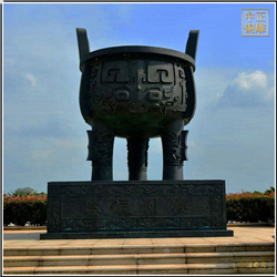 鑄銅關公 純銅大號三足鼎鑄造