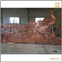 鑄銅關公 鳳凰鍛銅雕塑