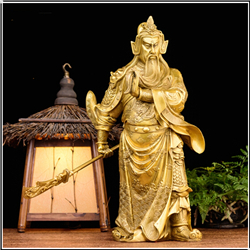 關公提刀捋胡子銅雕塑鑄造 關公提刀捋胡子銅雕塑鑄造