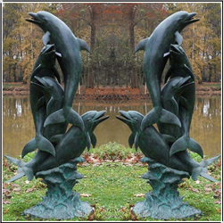 海豚銅雕塑 海豚銅雕塑