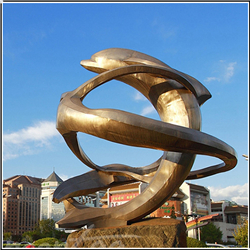 公園海豚銅雕塑 公園海豚銅雕塑