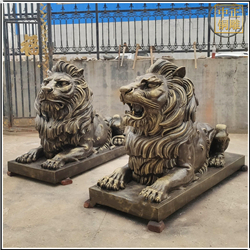 鑄銅關(guān)公 大型匯豐銅獅子擺件