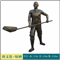 鑄銅關(guān)公 酒文化之男孩曬酒雕塑