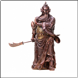 鑄銅關(guān)公 紫銅提刀關(guān)公像鑄造