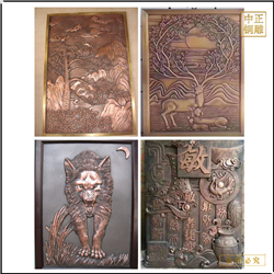 鑄銅關(guān)公 室內(nèi)動(dòng)物銅浮雕壁畫(huà)