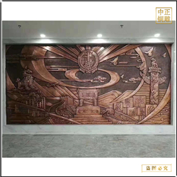 鑄銅關(guān)公 室內(nèi)鍛銅浮雕鑄造