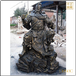 鑄銅關(guān)公 大型室外關(guān)公銅像鑄造