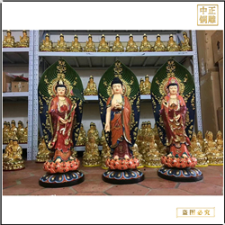 1.5米高西方三圣佛像 1.5米高西方三圣佛像