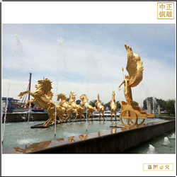 鑄銅關公 大型廣場銅馬雕塑