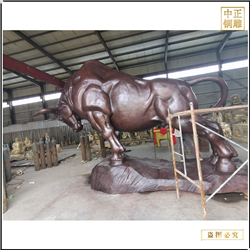 鑄銅關公 大號開荒銅牛擺件