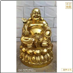 鑄銅關(guān)公 鎏金室外彌勒佛銅像