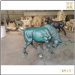 鑄銅關公 低頭水牛銅雕塑鑄造