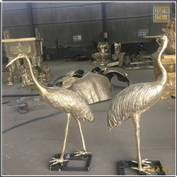 鑄銅關公 室外仙鶴銅雕塑廠家