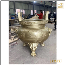 鑄銅關(guān)公 定做大型銅香爐廠家