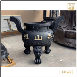 鑄銅關(guān)公 批發(fā)銅香爐圓形帶蓋香爐