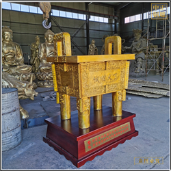 鑄銅關(guān)公 廣場(chǎng)大型黃銅鼎