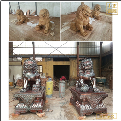 鑄銅關(guān)公 2米門(mén)口銅獅子