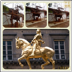 鑄銅關公 小區景觀銅馬雕塑鑄造廠家