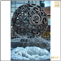 鑄銅關公 城市廣場風水球雕塑廠家