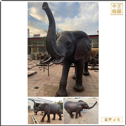 大型景觀銅大象鑄造 大型景觀銅大象鑄造