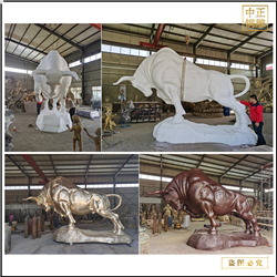 鑄銅關(guān)公 6米大型開荒銅牛鑄造廠家