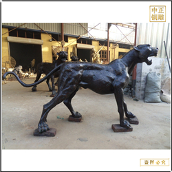 鑄銅關(guān)公 2米金錢豹雕塑加工