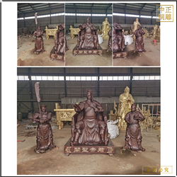 鑄銅關(guān)公 鑄銅坐關(guān)公銅雕?