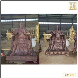 鑄銅關(guān)公 鑄銅看書關(guān)公定制