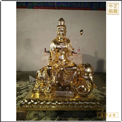 鑄銅關(guān)公 2米文殊普賢銅像定做