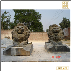 鑄銅關公 大型3米西方銅獅子定制