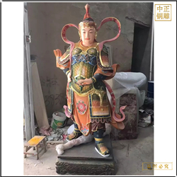 鑄銅關(guān)公 1米彩繪朝天韋陀菩薩供應(yīng)