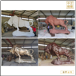 鑄銅關(guān)公 大號開荒銅牛擺件