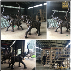 鑄銅關公 開業吉祥銅大象