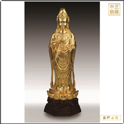 鑄銅關公 1.2米觀音雕塑