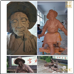 鑄銅關(guān)公 爆爆米花人物鑄造廠家