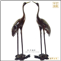鑄銅關(guān)公 室外仙鶴銅雕塑鑄造