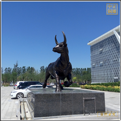 鑄銅關(guān)公 大型鎏金銅牛定做廠